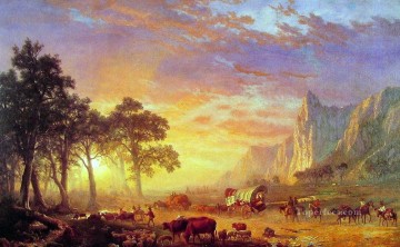  Bierstadt Art Painting - The Oregon Trail Albert Bierstadt Mountain